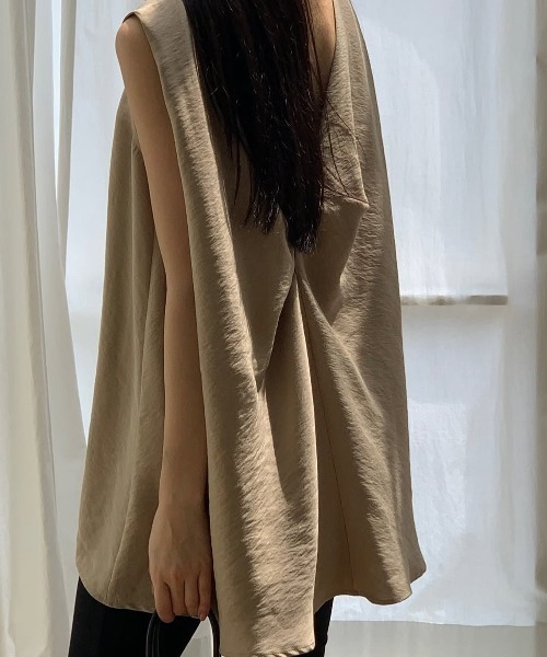 FAVORITO(ファヴォリート)の「リラックス ベストトップス(タンクトップ・レディース・ホワイト/ベージュ/ブラック・F)」の18枚目の写真