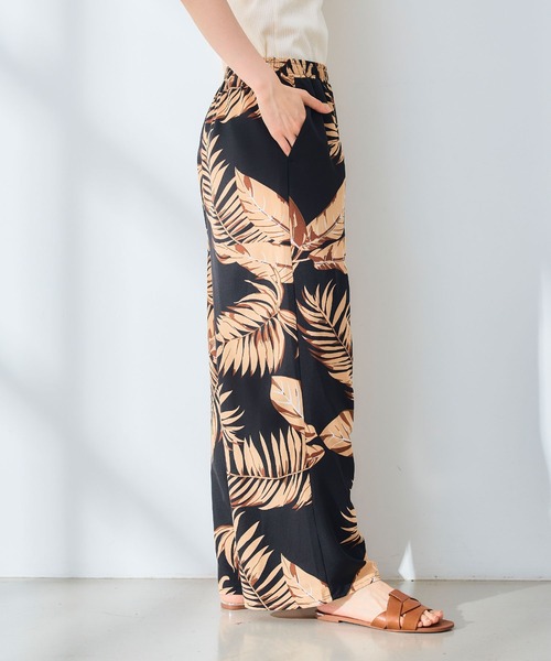 CROSS FUNCTION（クロスファンクション）の「《吸水速乾》エブ楽 ドライイージープリントワイドパンツ【CROSS FUNCTION/クロスファンクション】（その他パンツ・レディース・ブラック/ブラック×ホワイト/ブラック系その他2/ブラック系その他・M/L）」の19枚目の写真