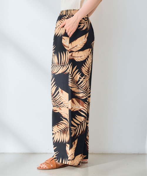 CROSS FUNCTION（クロスファンクション）の「《吸水速乾》エブ楽 ドライイージープリントワイドパンツ【CROSS FUNCTION/クロスファンクション】（その他パンツ・レディース・ブラック/ブラック×ホワイト/ブラック系その他2/ブラック系その他・M/L）」の17枚目の写真