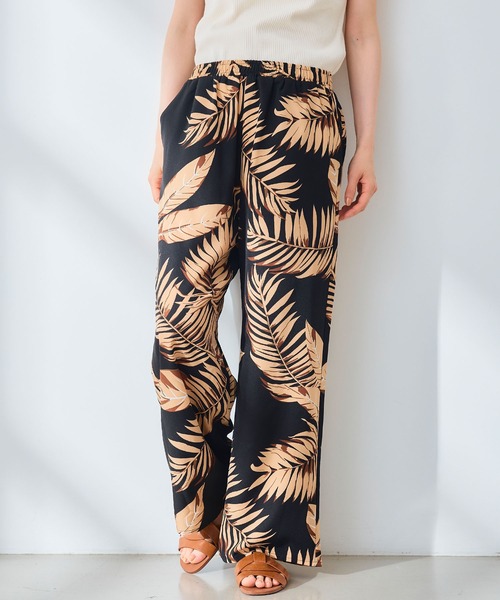 CROSS FUNCTION（クロスファンクション）の「《吸水速乾》エブ楽 ドライイージープリントワイドパンツ【CROSS FUNCTION/クロスファンクション】（その他パンツ・レディース・ブラック/ブラック×ホワイト/ブラック系その他2/ブラック系その他・M/L）」の16枚目の写真