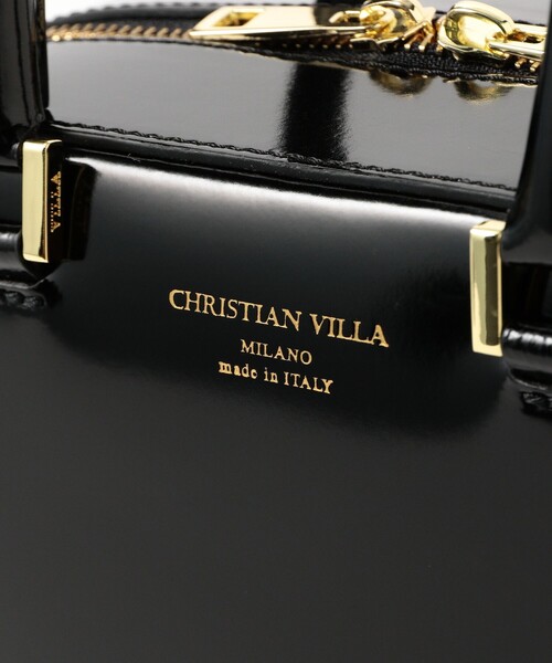 CHRISTIAN VILLA（クリスチャンヴィラ）の「CHRISTIAN VILLA / スクエア ボストン バッグS（トートバッグ・レディース・ブラック・ONE SIZE）」の7枚目の写真