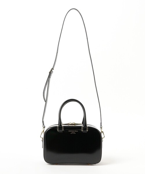 CHRISTIAN VILLA（クリスチャンヴィラ）の「CHRISTIAN VILLA / スクエア ボストン バッグS（トートバッグ・レディース・ブラック・ONE SIZE）」の9枚目の写真