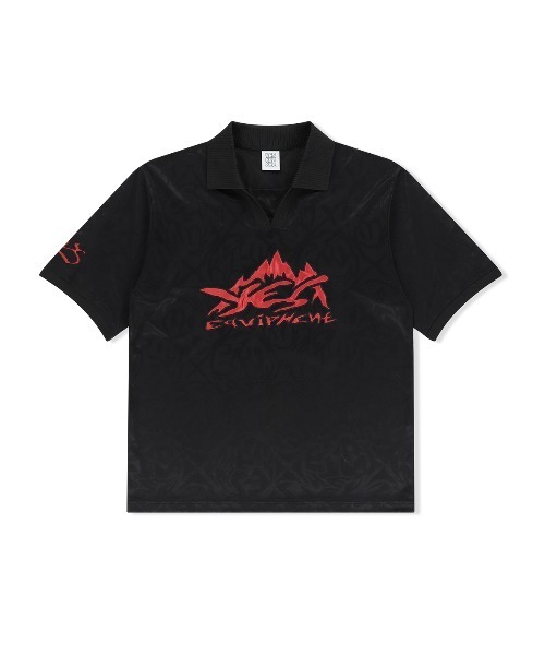 [YESEYESEE] 韓国ファッション☆Football T-shirt 全3色 セール】Y.E.S Jacquard Football tee（Tシャツ/カットソー