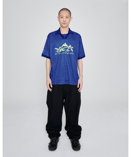 [YESEYESEE] Y.E.S Jacquard Football Tee★Tシャツ yeseyesee® :: Y.E.S Jacquard Football Tee Black