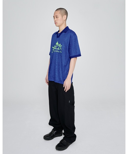 YESEYESEE(イエスアイシー)の「Y.E.S Jacquard Football tee(Tシャツ/カットソー・メンズ・ブルー/ブラック・S/M/L/XL)」の17枚目の写真