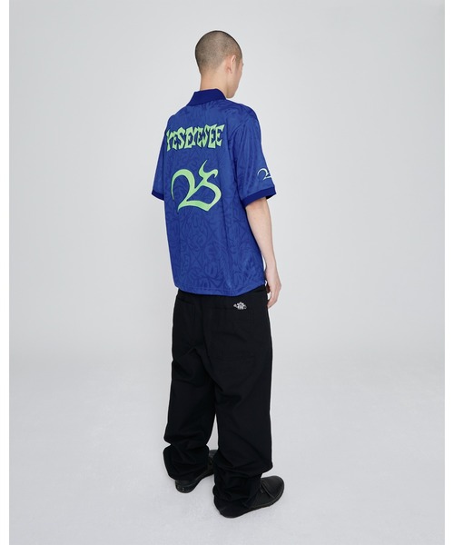 YESEYESEE(イエスアイシー)の「Y.E.S Jacquard Football tee(Tシャツ/カットソー・メンズ・ブルー/ブラック・S/M/L/XL)」の18枚目の写真