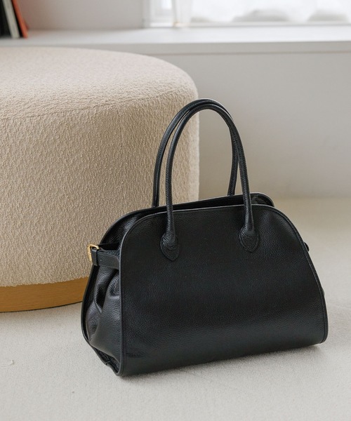 A part by（アパートバイ）の「【セレクト】AULENTTI_サイドベルトトート（ショルダーバッグ・レディース・ブラウン/ブラック・FREE）」の2枚目の写真