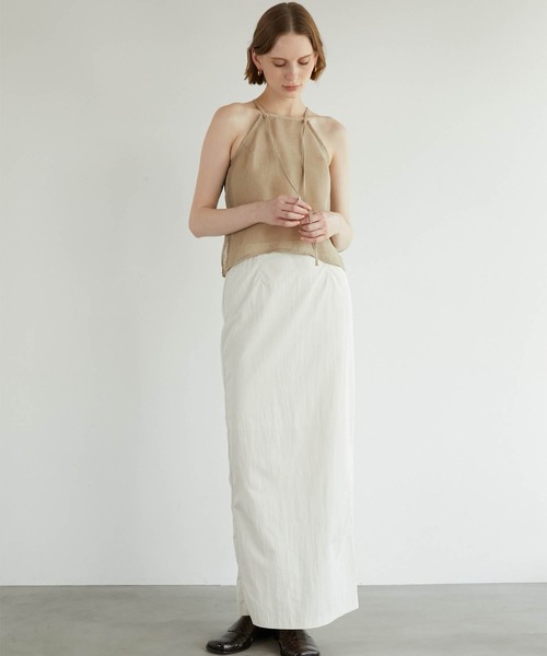 LA PEAU DE GEM】two piece linen like tops/2ピースリネン