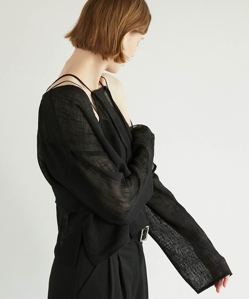 トップス LA PEAU DE GEM two piece linen like top two piece linen like tops – LA PEAU DE GEM