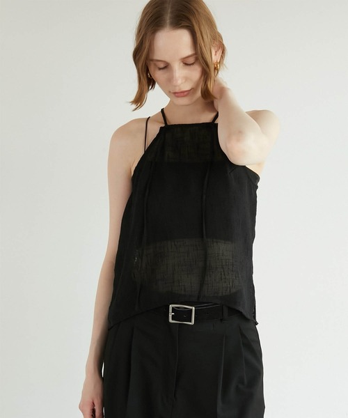 LA PEAU DE GEM】two piece linen like tops/2ピースリネン