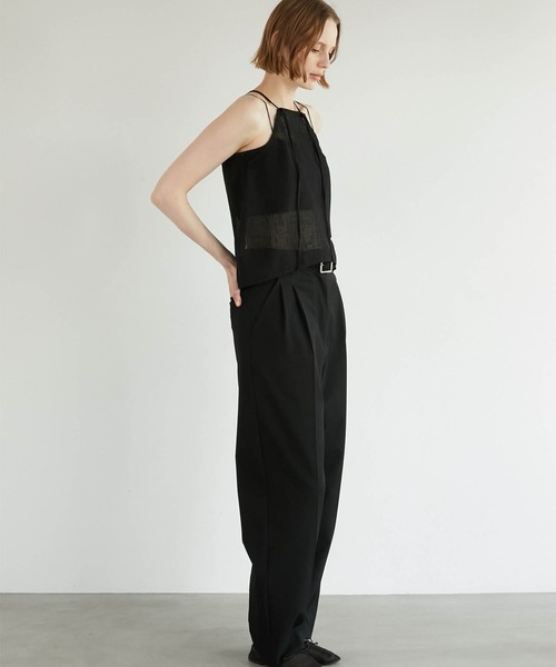 LA PEAU DE GEM（ラポドゥジェム）の「【LA PEAU DE GEM】two piece linen like tops/2ピースリネンライクトップス（シャツ/ブラウス・レディース・ベージュ/ブラック・FREE）」の8枚目の写真