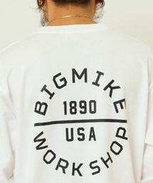 BIG MIKE ビッグマイク サークルロゴ フロント&バックプリント 半袖Tシャツ / 102528600
