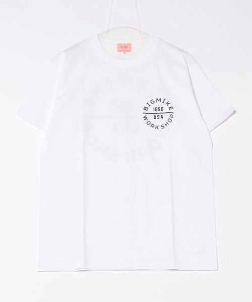 BIG MIKE(ビッグマイク)の「BIG MIKE ビッグマイク サークルロゴ フロント&バックプリント 半袖Tシャツ / 102528600(Tシャツ/カットソー・メンズ・ホワイト/ブラック・MEDIUM/X-LARGE/LARGE)」の6枚目の写真