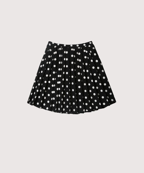 LA POMME petit（ラポミ・プチ）の「Dots Pleats Skirt（スカート・レディース・ブラック・SMALL/MEDIUM/LARGE）」の6枚目の写真