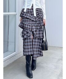 ランダムフリルギャザースカート