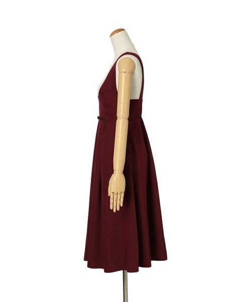 F i.n.t(フィント)の「チェーンビット使いディープVネックジャンパースカート/fint フィント(ジャンパースカート・レディース・ブラウン/ボルドー/グレー・FREE)」の18枚目の写真