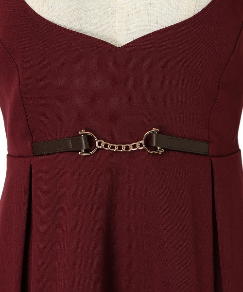 F i.n.t(フィント)の「チェーンビット使いディープVネックジャンパースカート/fint フィント(ジャンパースカート・レディース・ブラウン/ボルドー/グレー・FREE)」の16枚目の写真