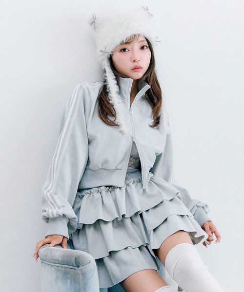 OLIVE des OLIVE（オリーブデオリーブ）の「ねこ耳シャギーニット帽（ニットキャップ/ビーニー・レディース・グレー/ピンク/アイボリー・FREE）」の11枚目の写真