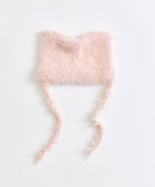 OLIVE des OLIVE（オリーブデオリーブ）の「ねこ耳シャギーニット帽（ニットキャップ/ビーニー・レディース・グレー/ピンク/アイボリー・FREE）」の5枚目の写真