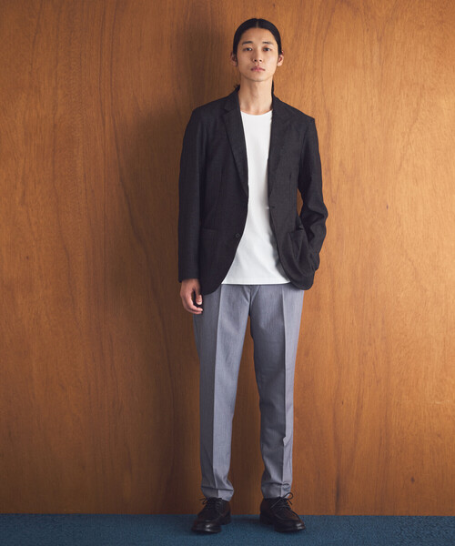 COMME CA ISM（コムサイズム）の「【セットアップ対応】デニムライクストレッチ テーラードジャケット（テーラードジャケット・メンズ・ブラック/ネイビー・SMALL/MEDIUM/LARGE）」の2枚目の写真