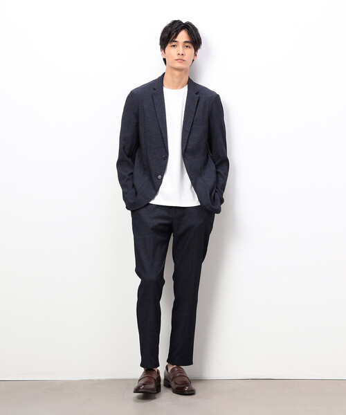 COMME CA ISM（コムサイズム）の「【セットアップ対応】デニムライクストレッチ テーラードジャケット（テーラードジャケット・メンズ・ブラック/ネイビー・SMALL/MEDIUM/LARGE）」の10枚目の写真