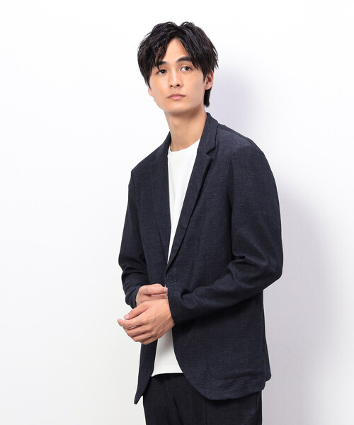 COMME CA ISM（コムサイズム）の「【セットアップ対応】デニムライクストレッチ テーラードジャケット（テーラードジャケット・メンズ・ブラック/ネイビー・SMALL/MEDIUM/LARGE）」の18枚目の写真