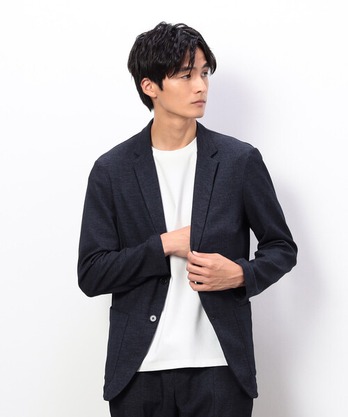 セットアップ対応】デニムライクストレッチ テーラードジャケット