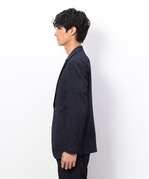 COMME CA ISM（コムサイズム）の「【セットアップ対応】デニムライクストレッチ テーラードジャケット（テーラードジャケット・メンズ・ブラック/ネイビー・SMALL/MEDIUM/LARGE）」の9枚目の写真