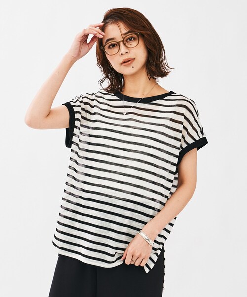 オリゾンティ期 ann demeulemeesterボーダーカットソー オリゾンティ期 ann demeulemeesterボーダーカットソー UNTITLED｜アン