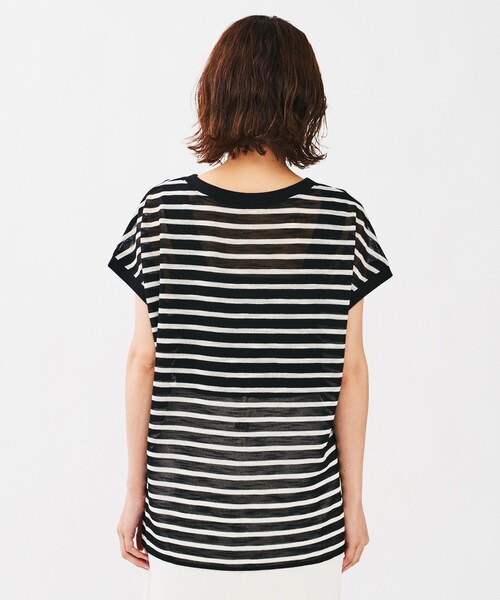 UNTITLED(アンタイトル)の「シアーボーダーカットソー(Tシャツ/カットソー・レディース・ホワイト系5/ブラック系2・02)」の14枚目の写真