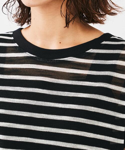 UNTITLED(アンタイトル)の「シアーボーダーカットソー(Tシャツ/カットソー・レディース・ホワイト系5/ブラック系2・02)」の15枚目の写真