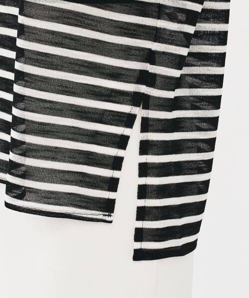 UNTITLED(アンタイトル)の「シアーボーダーカットソー(Tシャツ/カットソー・レディース・ホワイト系5/ブラック系2・02)」の17枚目の写真