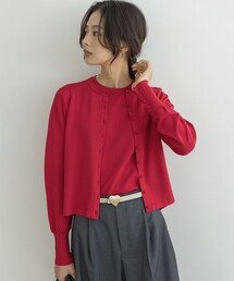 クルミボタン ニットカーディガン