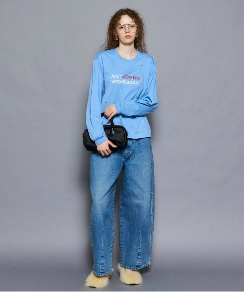 シースルーラグランロンT【MAISON SPECIAL/メゾンスペシャル】 MAISON SPECIAL tシャツ Laundry Photo Long Sleeve T-shirt