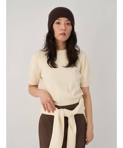 emmi（エミ）の「【emmi atelier】スラッシュドネックニット