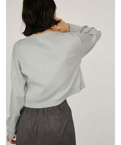emmi（エミ）の「【限定カラー】emmiロゴアンサンブルニットトップス（カーディガン/ボレロ・レディース・アイボリー/ライトベージュ/ベビーピンク/グレー/ピンク・F）」の8枚目の写真