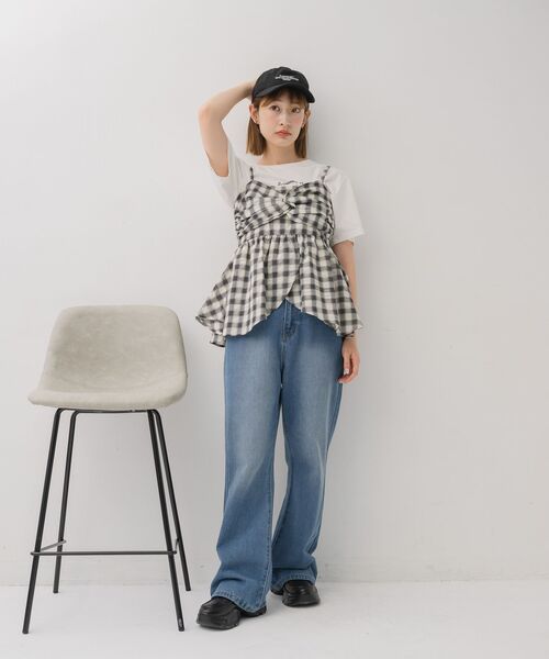 RETRO GIRL(レトロガール)の「チェックイレヘムビスチェ(シャツ/ブラウス・レディース・ブルー系その他2/ブラック系その他2/レッド系その他2・FREE)」の20枚目の写真