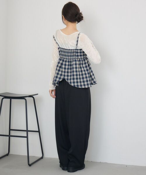 RETRO GIRL(レトロガール)の「チェックイレヘムビスチェ(シャツ/ブラウス・レディース・ブルー系その他2/ブラック系その他2/レッド系その他2・FREE)」の6枚目の写真