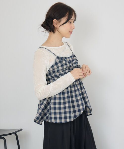 RETRO GIRL(レトロガール)の「チェックイレヘムビスチェ(シャツ/ブラウス・レディース・ブルー系その他2/ブラック系その他2/レッド系その他2・FREE)」の9枚目の写真