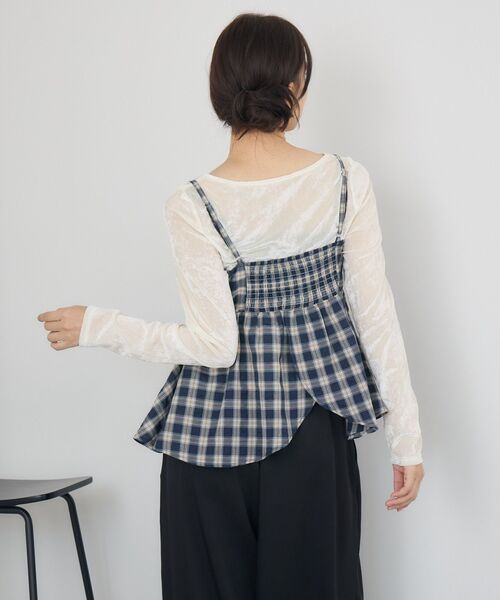 RETRO GIRL(レトロガール)の「チェックイレヘムビスチェ(シャツ/ブラウス・レディース・ブルー系その他2/ブラック系その他2/レッド系その他2・FREE)」の10枚目の写真