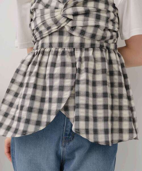 RETRO GIRL(レトロガール)の「チェックイレヘムビスチェ(シャツ/ブラウス・レディース・ブルー系その他2/ブラック系その他2/レッド系その他2・FREE)」の14枚目の写真