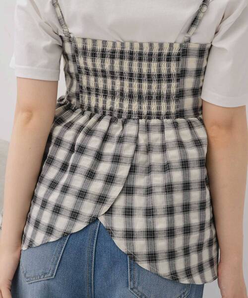 RETRO GIRL(レトロガール)の「チェックイレヘムビスチェ(シャツ/ブラウス・レディース・ブルー系その他2/ブラック系その他2/レッド系その他2・FREE)」の17枚目の写真