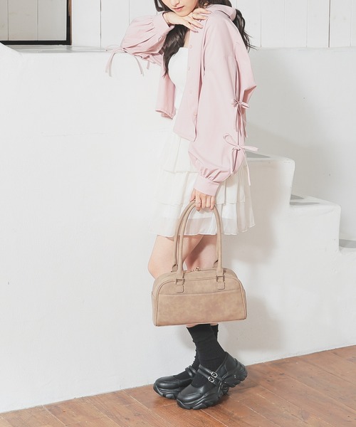 Honeys(ハニーズ)の「袖リボンシャツ(シャツ/ブラウス・レディース・ブルー/ブラック/ピンク/ホワイト・L/M/S/SS)」の20枚目の写真