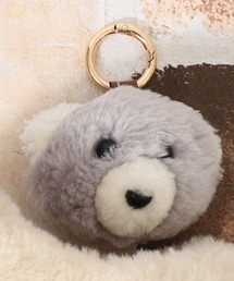 crossi（クロッシー）の「モコモコくまさん アニマルぬいぐるみバッグチャーム キーホルダー（チャーム）」