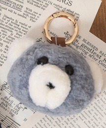 crossi（クロッシー）の「モコモコくまさん アニマルぬいぐるみバッグチャーム キーホルダー（チャーム）」