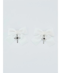 Jamie エーエヌケー（ジェイミーエーエヌケー）の「クロスモチーフベロアリボンバレッタ（バレッタ/ヘアクリップ）」