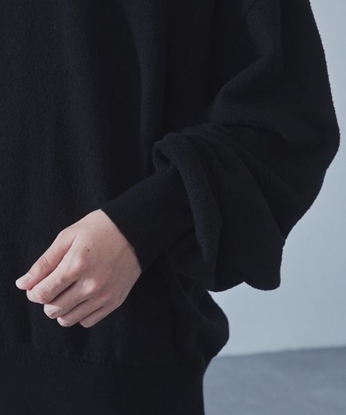 SLICK（スリック）の「【SLICK/スリック】Loop Yarn Skipper Polo Knit/ループヤーンスキッパーポロ ニット/ヴィンテージ（ポロシャツ・メンズ・チャコールグレー/ブラック・1/2/3）」の8枚目の写真
