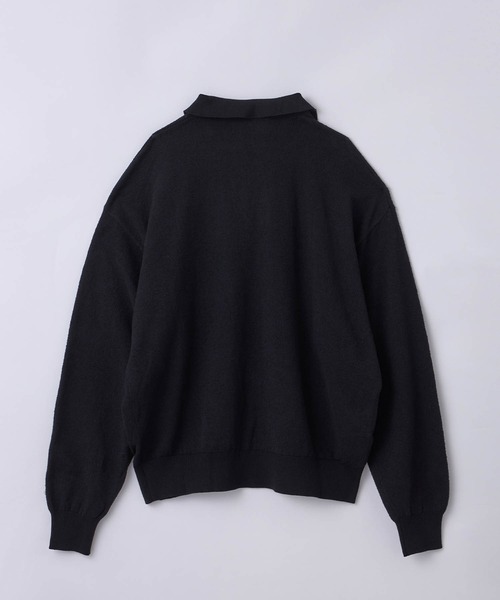 SLICK（スリック）の「【SLICK/スリック】Loop Yarn Skipper Polo Knit/ループヤーンスキッパーポロ ニット/ヴィンテージ（ポロシャツ・メンズ・チャコールグレー/ブラック・1/2/3）」の14枚目の写真