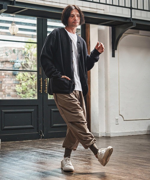 CAMBIO（カンビオ）の「mcg3694- ウール混ビッグワッフルカーディガン(CAM-7290)（カーディガン/ボレロ・メンズ・ブラック/杢グレー/マスタード・M/L）」の12枚目の写真