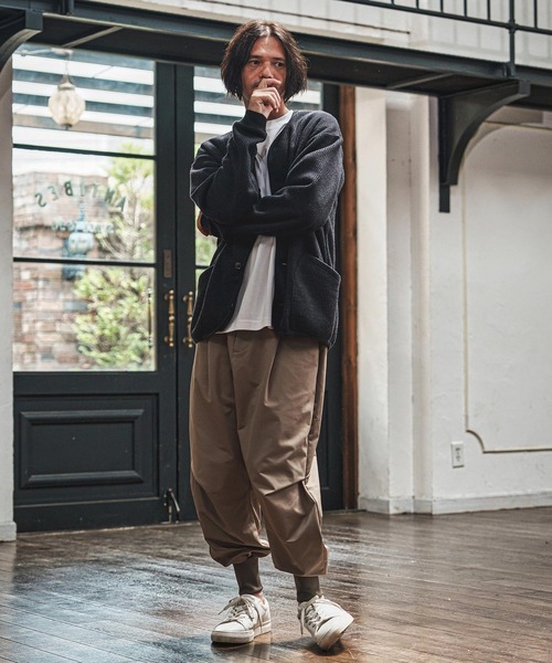 CAMBIO（カンビオ）の「mcg3694- ウール混ビッグワッフルカーディガン(CAM-7290)（カーディガン/ボレロ・メンズ・ブラック/杢グレー/マスタード・M/L）」の13枚目の写真